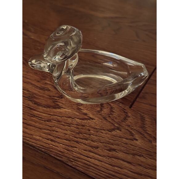 VTG Duck Ashtray Cigar Pipe Rest Candy Dish Heavy Clear Glass Figure Collectible - Picture 14 of 16